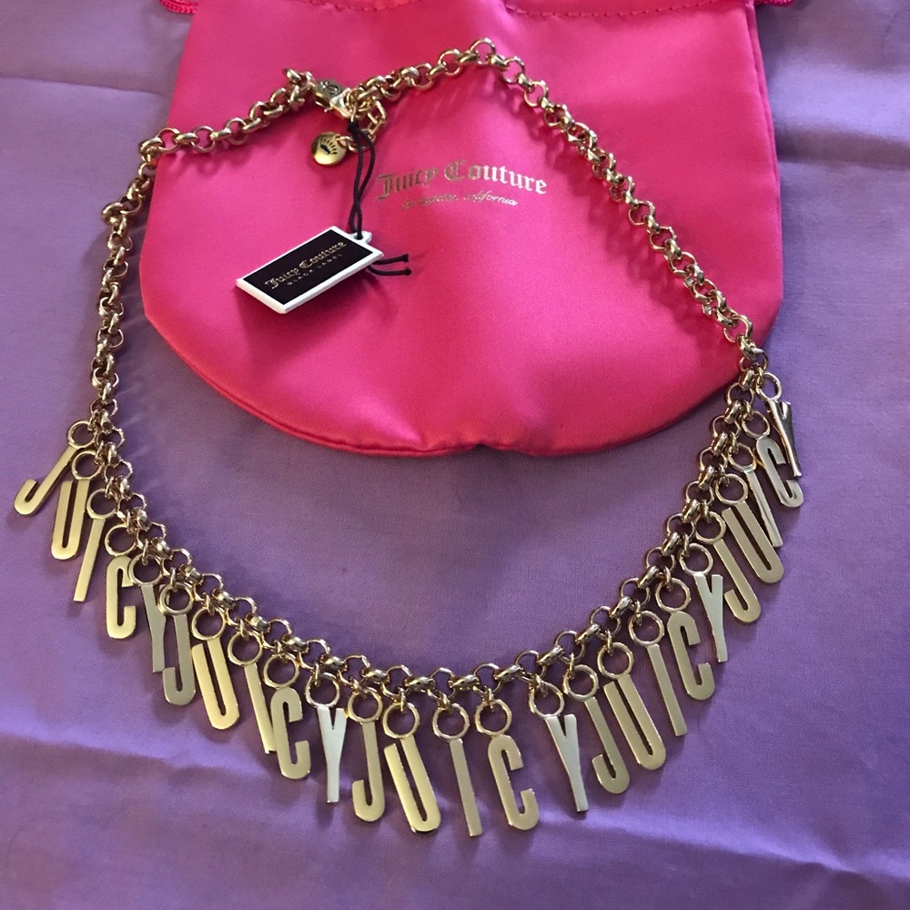 Juicy text necklace